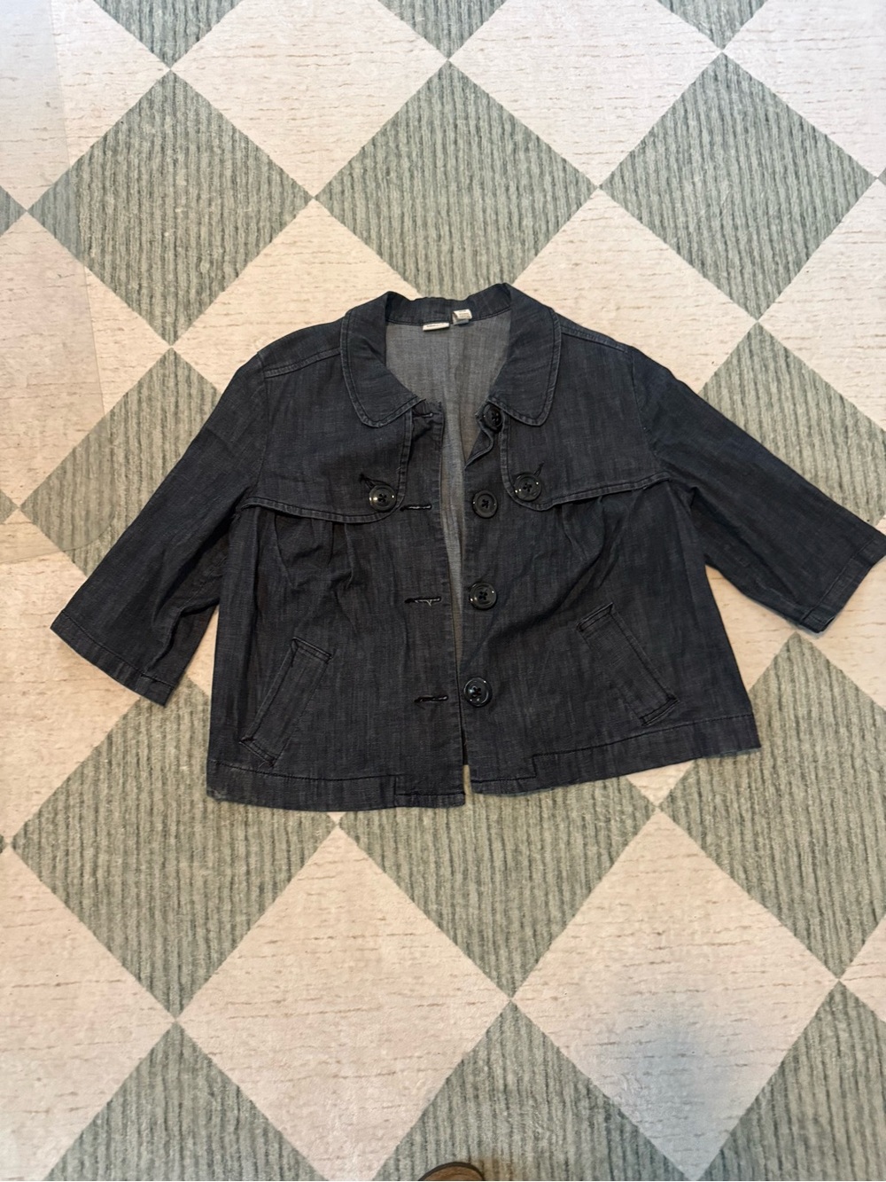 Venezia Lane Bryant Size 18/20 Dark Wash Denim Jacket 3/4 Sleeve